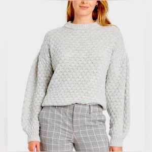 EUC, Women’s Grey Knit Nylon Blend Sweater, A New Day, Size L